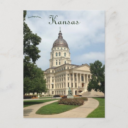Kansas State Capitol Building Topeka Kansas Briefkaart (Voorkant)
