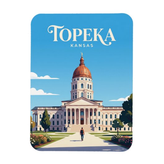 Kansas State Capitol USA -> Kansasaans parlementsg Magneet (Verticaal)