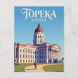Kansas State Capitol USA -> Kansasaatskapitool USA Briefkaart