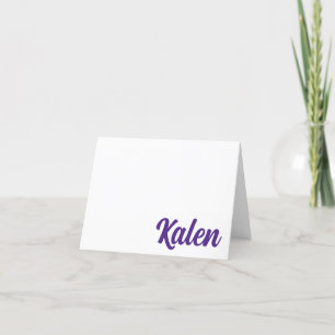 Kansas State EMAW. Gepersonaliseerde gevouwen noti Bedankkaart