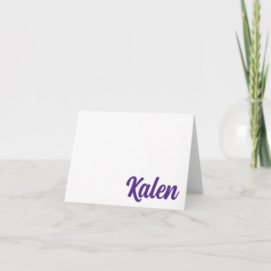 Kansas State EMAW. Gepersonaliseerde gevouwen noti Bedankkaart (Voorkant)