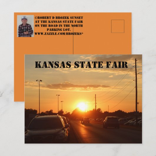 Kansas State Fair Sunset Post Card Briefkaart (Voorkant / Achterkant)
