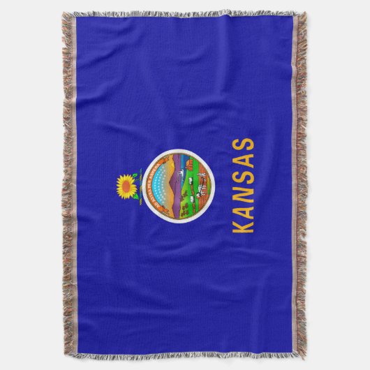 Kansas State Flag Design Decor Deken (Voorkant Verticaal)