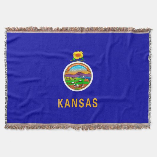 Kansas State Flag Design Decor Deken (Voorkant)