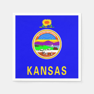 Kansas State Flag Paper Party Napkins Servet