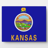 Kansas State Flag Plaque Fotoplaat (Voorkant)