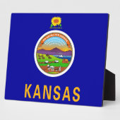Kansas State Flag Plaque Fotoplaat (Zijkant)