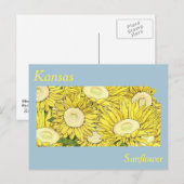 Kansas State Flower Collage Map Briefkaart (Voorkant / Achterkant)