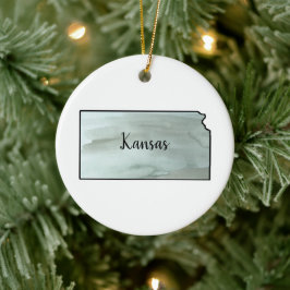 Kansas State Illustratie Keramisch Ornament
