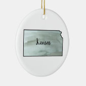 Kansas State Illustratie Keramisch Ornament (Rechts)