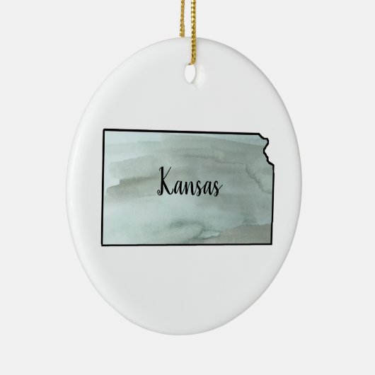 Kansas State Illustratie Keramisch Ornament (Rechts)