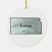Kansas State Illustratie Keramisch Ornament (Voorkant)