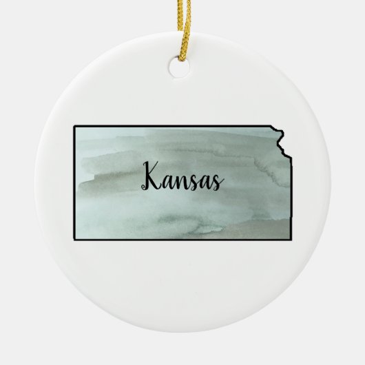 Kansas State Illustratie Keramisch Ornament (Voorkant)