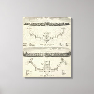 Kansas State Insane Asylums Canvas Afdruk