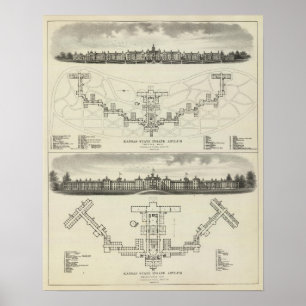 Kansas State Insane Asylums Poster
