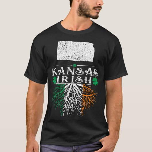 Kansas State Irish St Patricks Day Gift T-shirt (Voorkant)