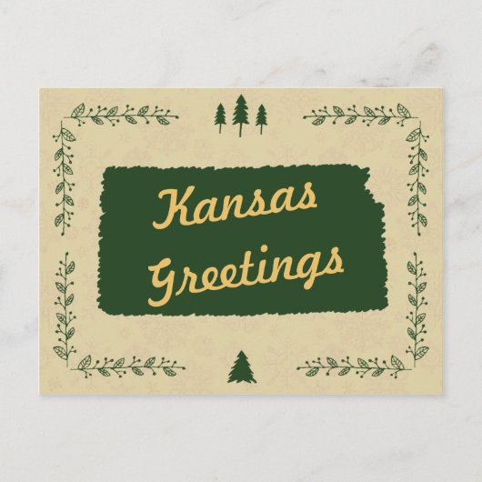 Kansas State Kerstvakantie Groeten Feestdagenkaart (Voorkant)