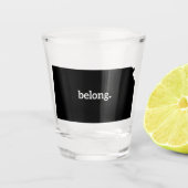 Kansas State Map Belong Shot Glas (Voorkant)