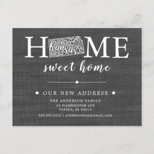 KANSAS State Moving Notice Post Card Aankondigingskaart