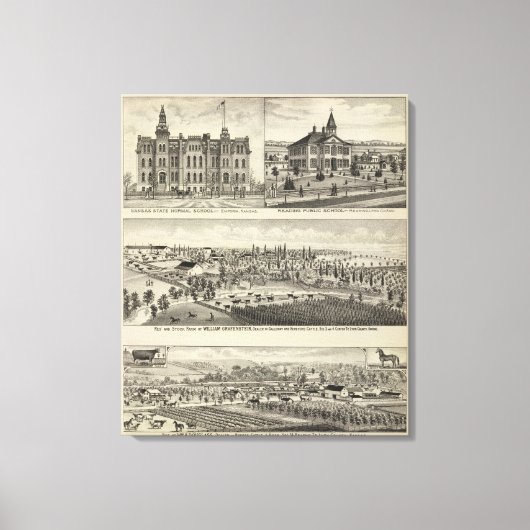 Kansas State Normal School Canvas Afdruk (Voorkant)