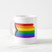 Kansas State Pride LGBTQ Progress Pride Koffiemok (Voorkant links)