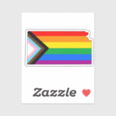 Kansas State Pride LGBTQ Progress Pride Sticker (Vel)