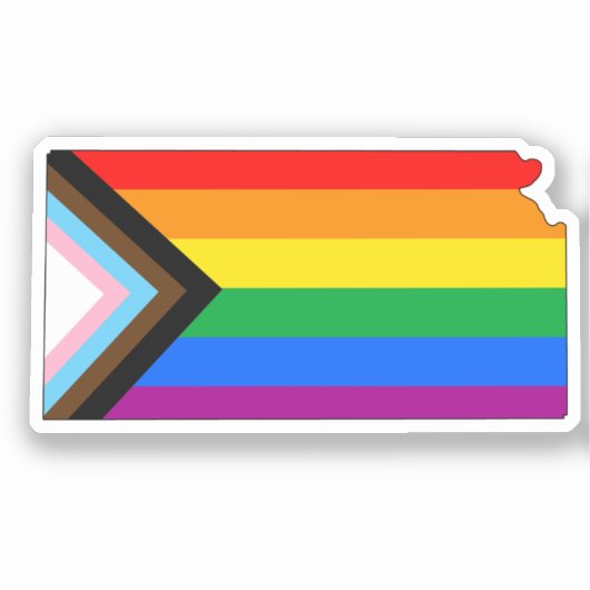 Kansas State Pride LGBTQ Progress Pride Sticker (Voorkant)