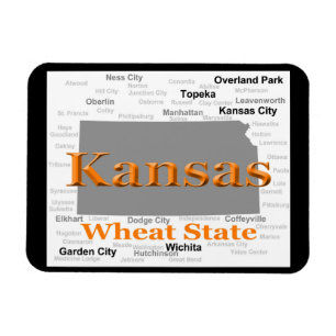 Kansas State Pride Map Magneet