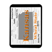 Kansas State Pride Map Magneet (Verticaal)