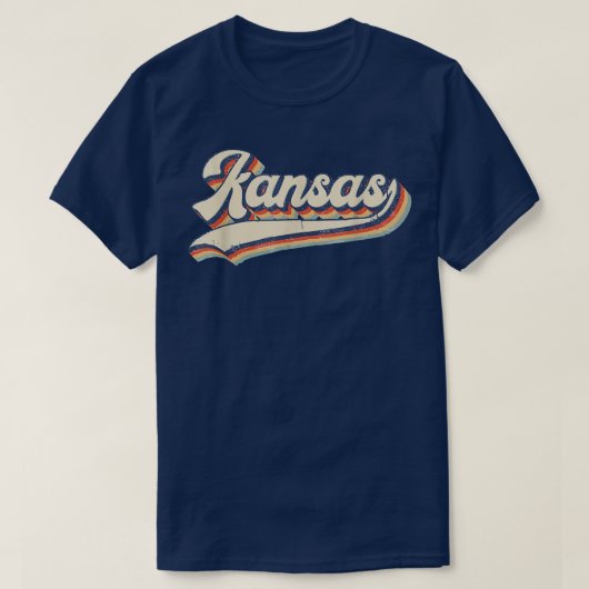 Kansas State Retro Gift Mannen Vader mama T-shirt (Design voorkant)