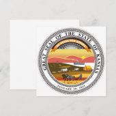 Kansas State Seal Kaart (Voorkant / Achterkant)