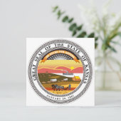 Kansas State Seal Kaart (Staand voorkant)