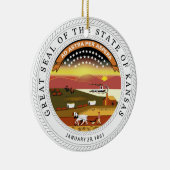 Kansas State Seal Keramisch Ornament (Rechts)