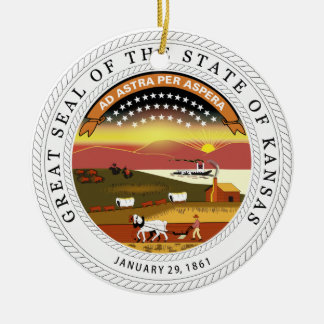 Kansas State Seal Keramisch Ornament
