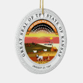 Kansas State Seal Keramisch Ornament (Rechts)
