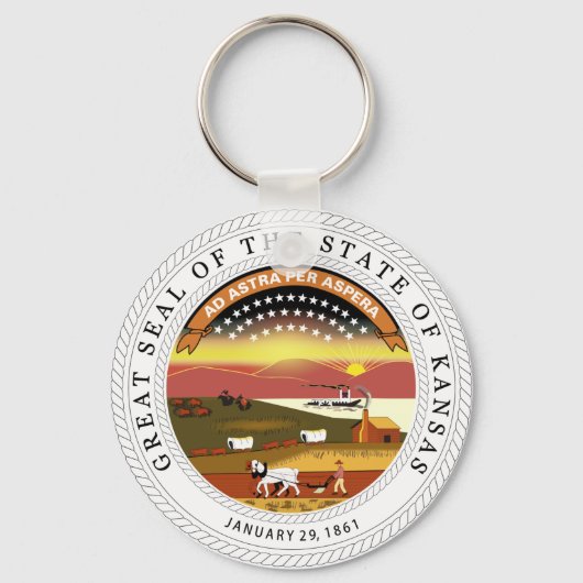 Kansas State Seal Sleutelhanger (Voorkant)