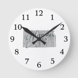 Kansas State Typografie Ronde Klok