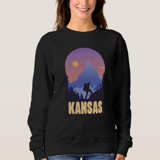 Kansas State USA Hiking Trip Souvenir Trui (Voorkant)