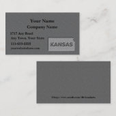 Kansas State Visitekaartje carved stone look (Voorkant / Achterkant)