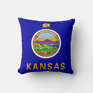 Kansas State Vlag Amerikaans MoJo Kussen