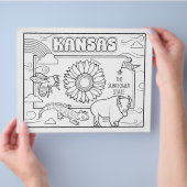 Kansas State Vorm en feiten Kleurplaat Flyer (Hand)