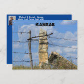 Kansas Stone Post Fence Post, Post Card. Briefkaart (Voorkant / Achterkant)
