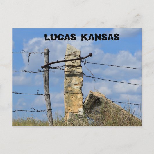 Kansas Stone Post Fence Post, Post Kaart. Briefkaart (Voorkant)