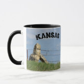 Kansas Stone Post-omheining met Sky Coffee Mok/Cup Mok (Links)