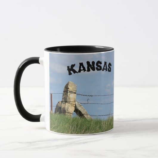 Kansas Stone Post-omheining met Sky Coffee Mok/Cup Mok (Links)