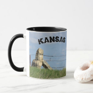 Kansas Stone Post-omheining met Sky Coffee Mok/Cup Mok