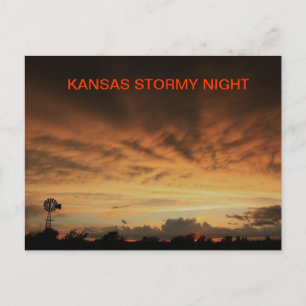 KANSAS STORMY-ACHTERpostkaart Briefkaart