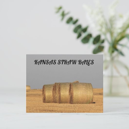 Kansas Straw Bales POST KAART (Staand voorkant)