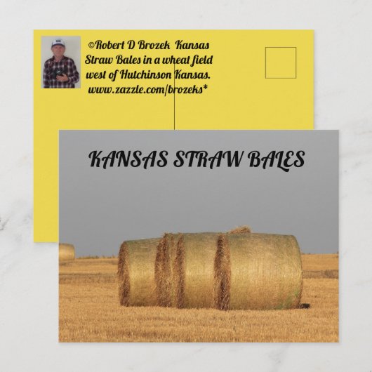 Kansas Straw Bales POST KAART (Voorkant / Achterkant)