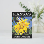 Kansas Sunflower Briefkaart (Staand voorkant)